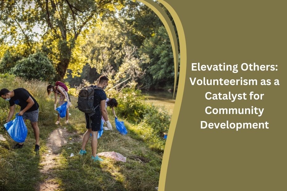Volunteers working together on a community project to support local development and social impact
